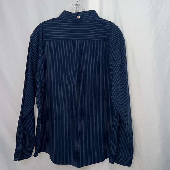 Dockers Men's Blue White Stripe Button Down Long Sleeve Shirt Size XL New w Tags - Picture 4 of 6